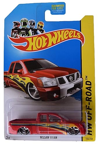 Hot Wheels Off Road Nissan Titan 164/250, red