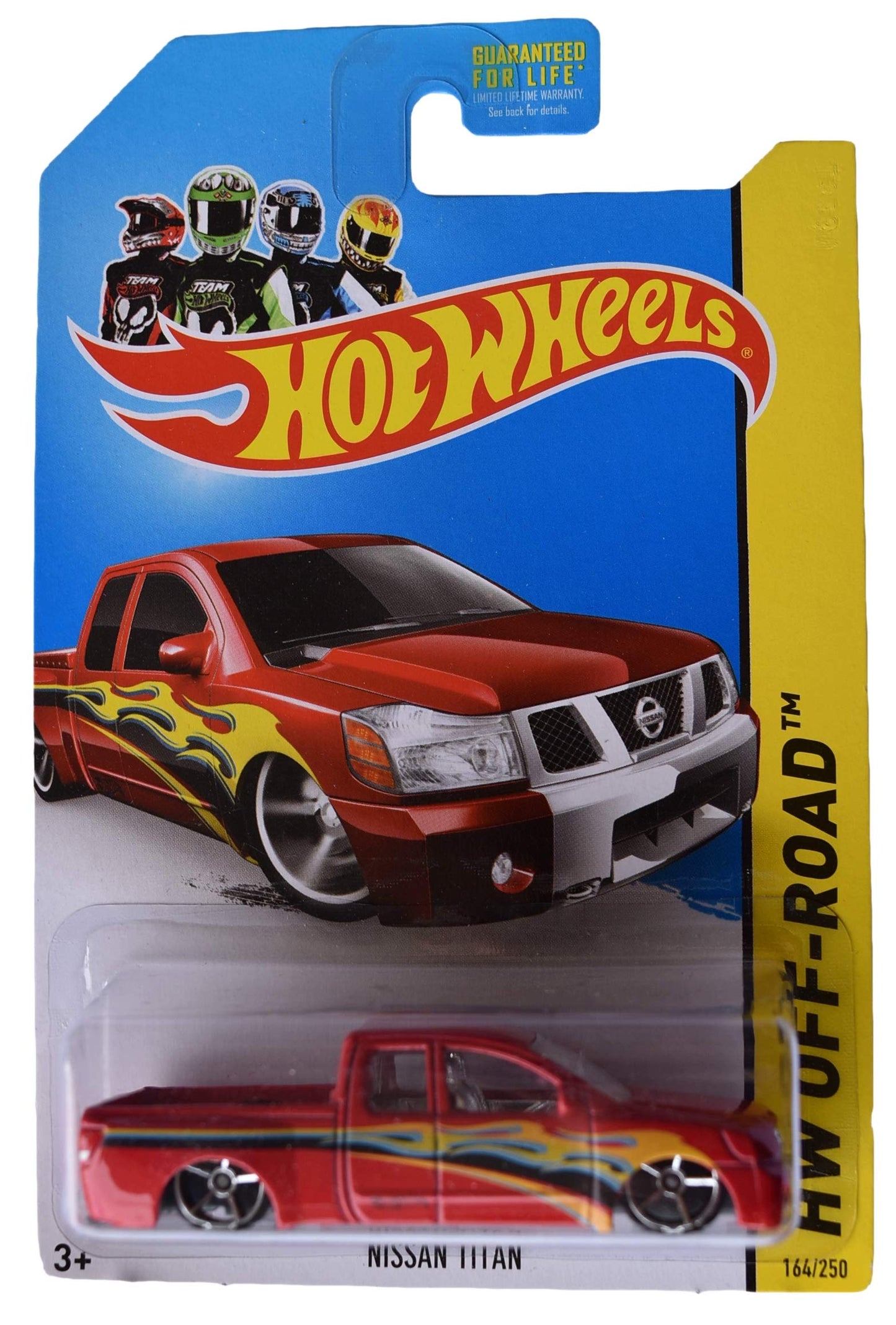 Hot Wheels Off Road Nissan Titan 164/250, red