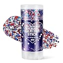 4th of July Glitter Stick, Body Glitter Stick,Mardi Gras Accessories,Sparkling Face Hair Glitter,Mermaid Sequins Chunky Glitter Face Paint,Singer