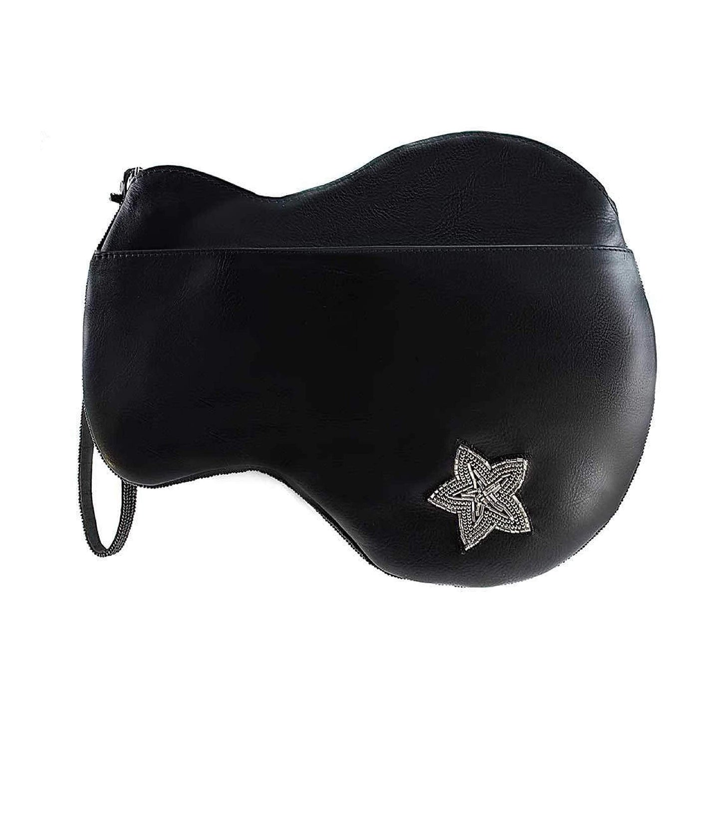 Mary Frances Superstar Beaded Handbag Guitar Glam Crossbody Bag, Black