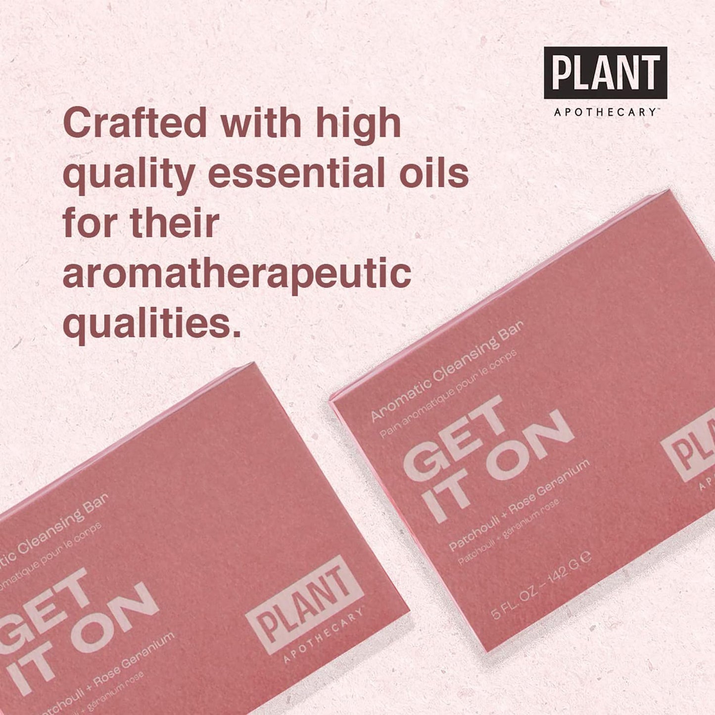 Plant Apothecary Get It On Vegan Soap with Patchouli - Aromatic Vegan Soap with Moisturizing Shea Butter and Jojoba Oil for Dry Skin - 5 oz