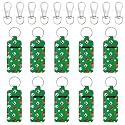 allydrew 10 Pack Chapstick Holder Keychain, Keyring for Lip Balm Lip Gloss Lipstick with 10 Pieces Metal Keyring Clasps, Sports