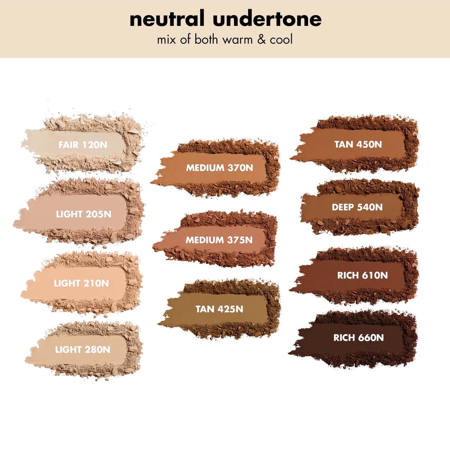 e.l.f. Camo Powder Foundation, Lightweight, Primer-Infused Buildable & Long-Lasting Medium-to-Full Coverage Foundation, Medium 370 N