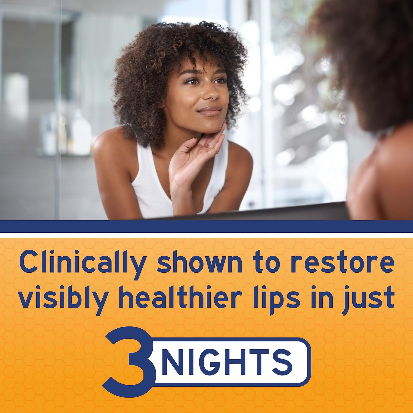 Neosporin Lip Health Overnight Renewal Therapy White Petrolatum Protectant and Moisturizer to Nourish & Repair Dryness, Helps Relieve, Prevent