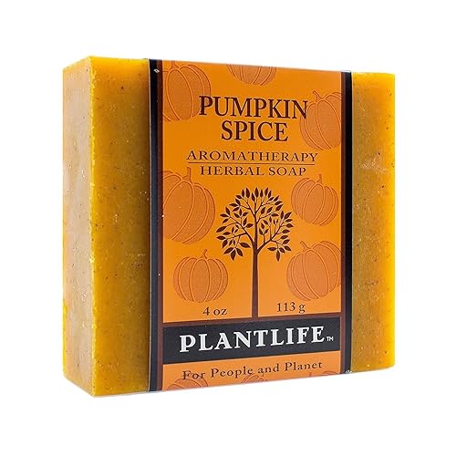 Plantlife Pumpkin Spice Bar Soap - Moisturizing and Soothing Soap for Your Skin - Hand Crafted Using Plant-Based Ingredients - Made in California 4oz