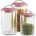 Reston lloyd Food Storage Containers, BPA Free Airtight Canisters for Cereal, Pasta, Sugar, Coffee, Flour, Cookies, Loose Tea, for Kitchen…