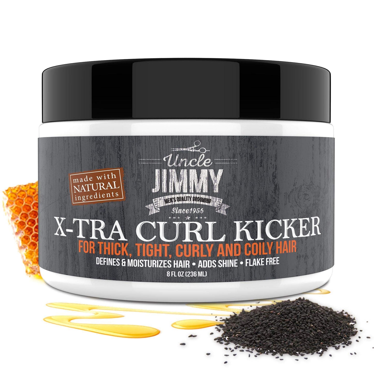Uncle Jimmy X-TRA Curl-Kicker | Curl Enhancer & Moisturizer for Thick, Curly, Coily, Wavy & Frizzy Hair | Defines & Hydrates | 8oz