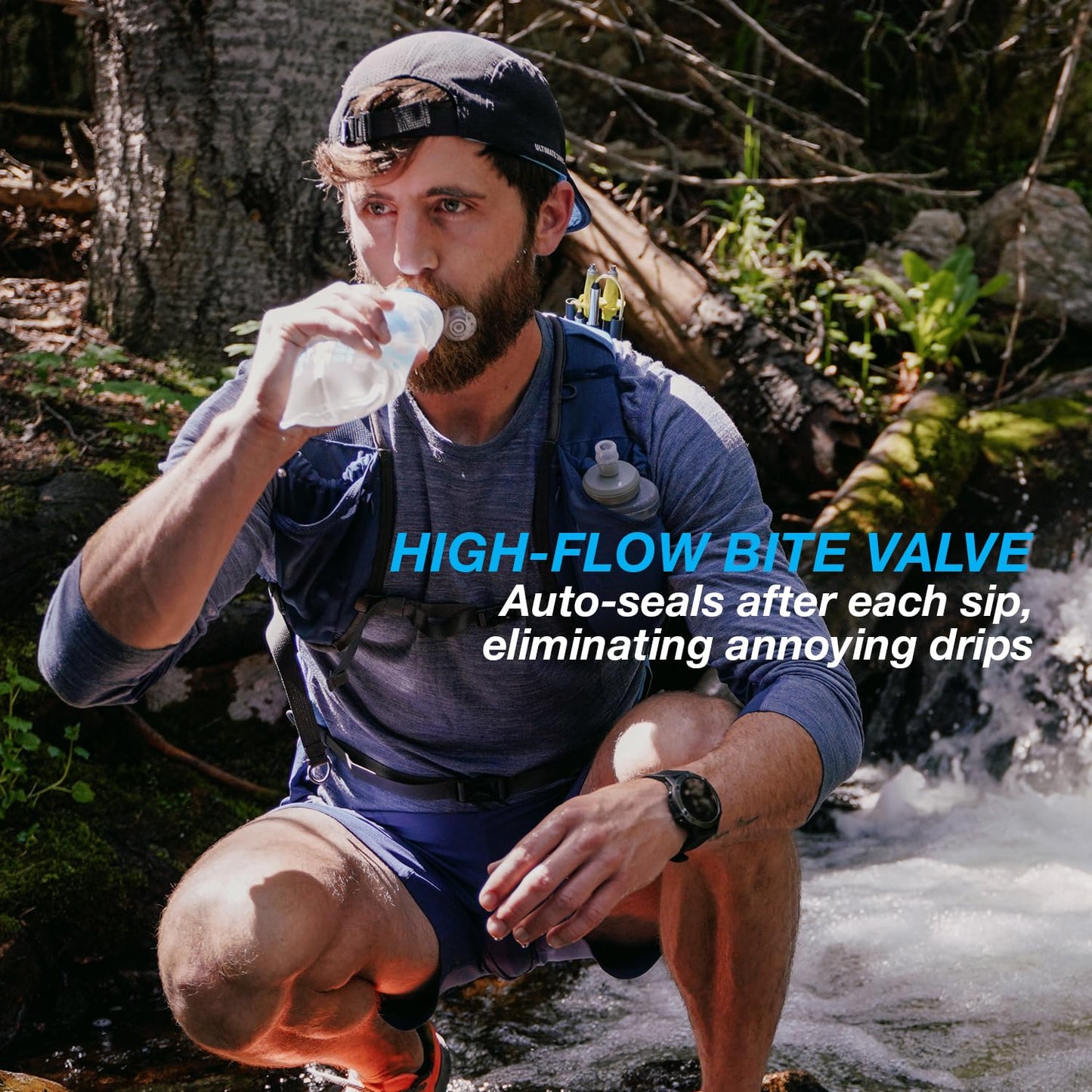 Ultimate Direction Insulated Body Bottle 450 mL | Collapsible Soft Side Water Bottle with High Flow Valve