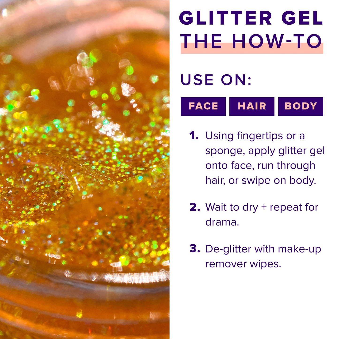 UNICORN SNOT Holographic Face Glitter & Body Glitter Gel | Hair Glitter, Vegan & Cruelty-Free, 1.7 oz Orange Glitter (Fire)