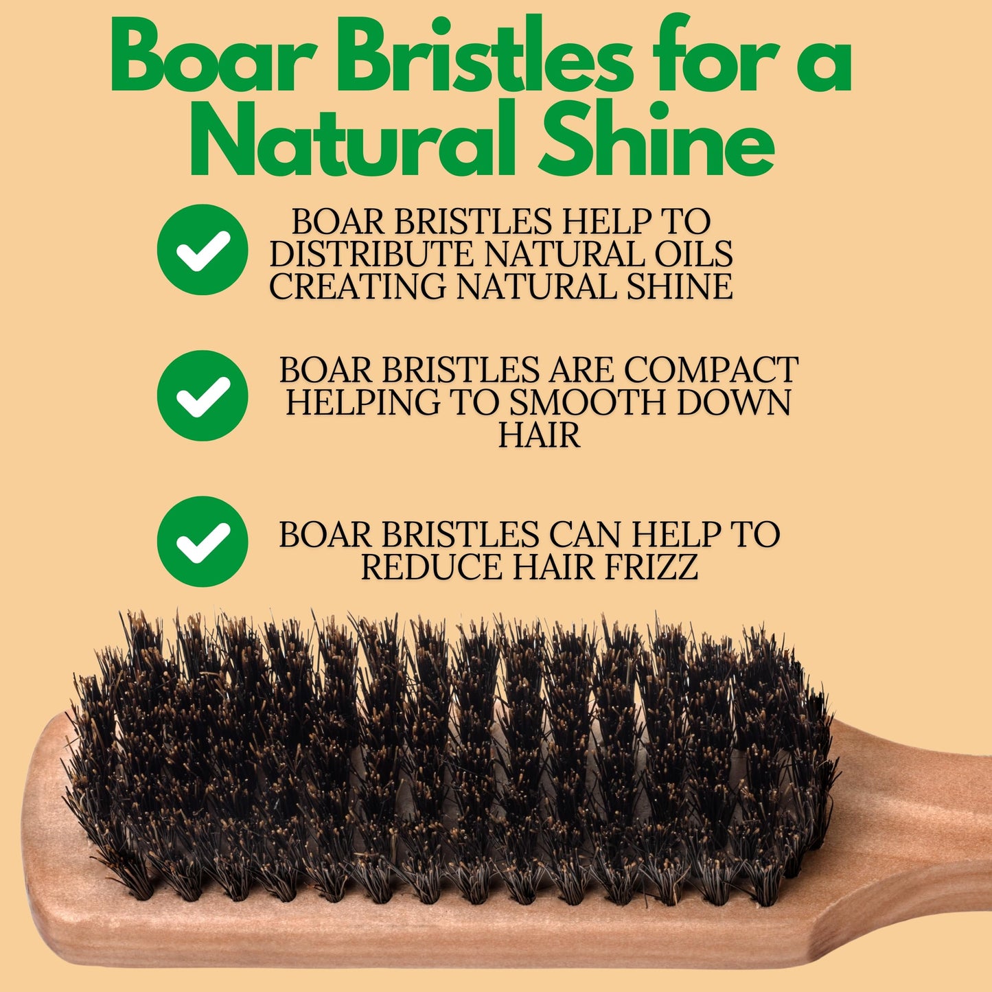 GranNaturals Soft Mens Boar Bristle Hair Brush - Natural Wooden Club Style Wave Hair Brush for Men - Styling Beard Hairbrush for Fine, Thin or Thick