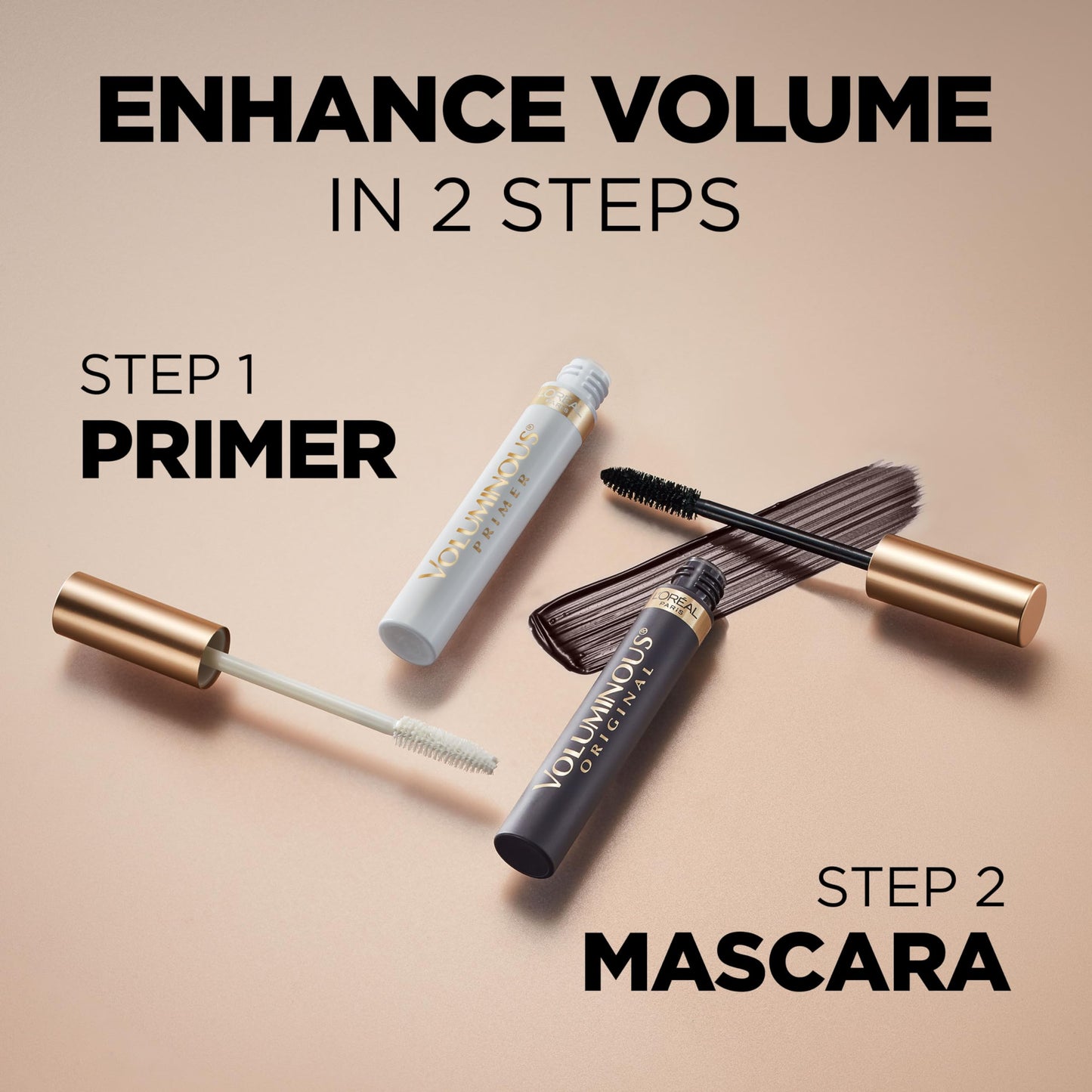 L’Oréal Paris Makeup Voluminous Original Waterproof Mascara, Black Brown, 0.28 Fl Oz (Pack of 2) Beauty and Personal Care L'Oreal Paris