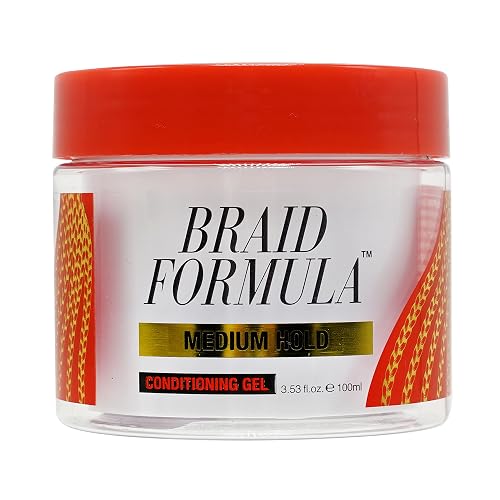 EBIN NEW YORK Braid Formula Conditioning Gel, Medium Hold, 3.53oz | Great for Braiding, Twisting, Edges, No Residue, No Flaking, Strong Hold, High