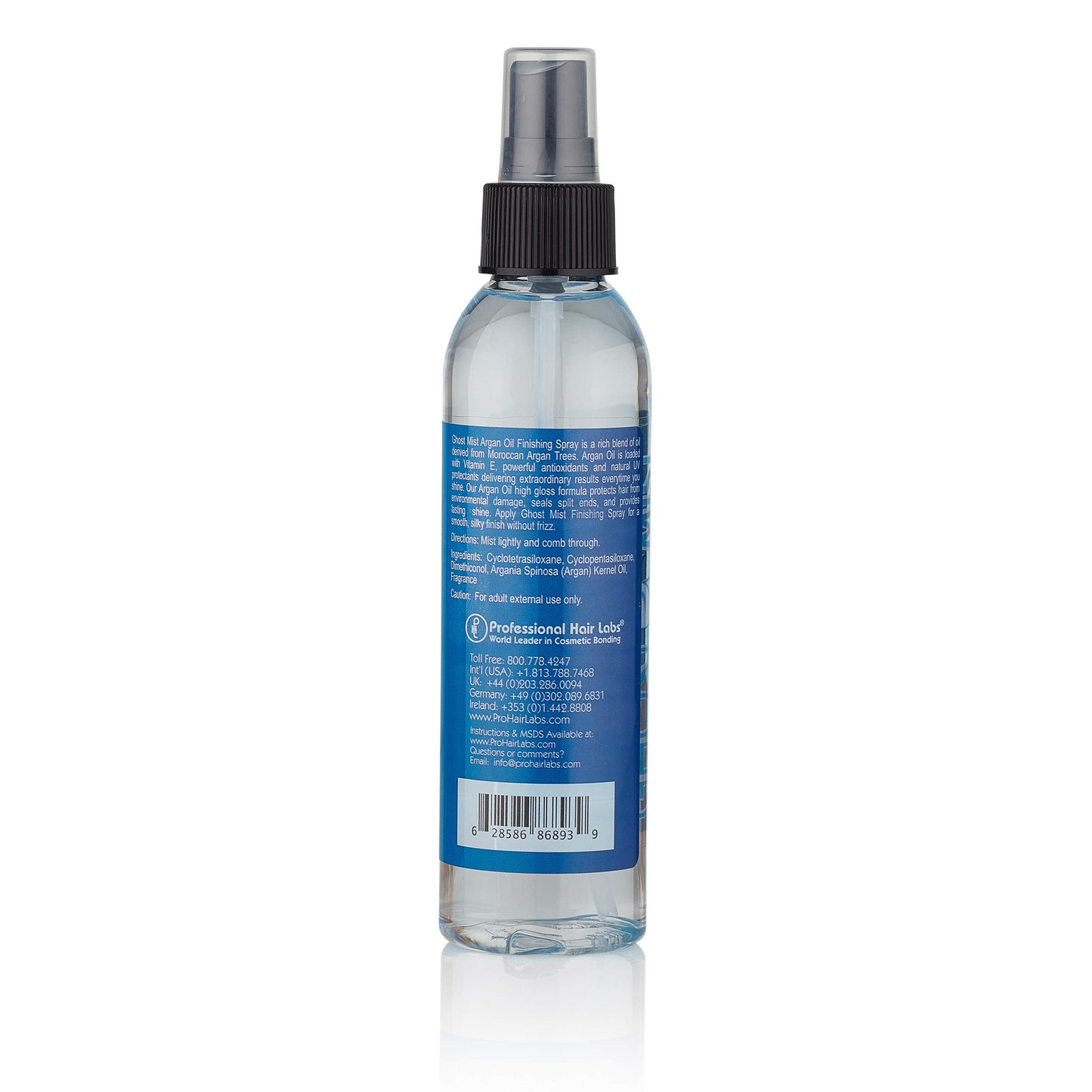 Ghost Mist Argan Oil Finishing Hairspray - Anti Frizz and Smoothing with Heat Protectant - Textute Styling Hair Gloss for Hairpiece and Wigs (6oz)