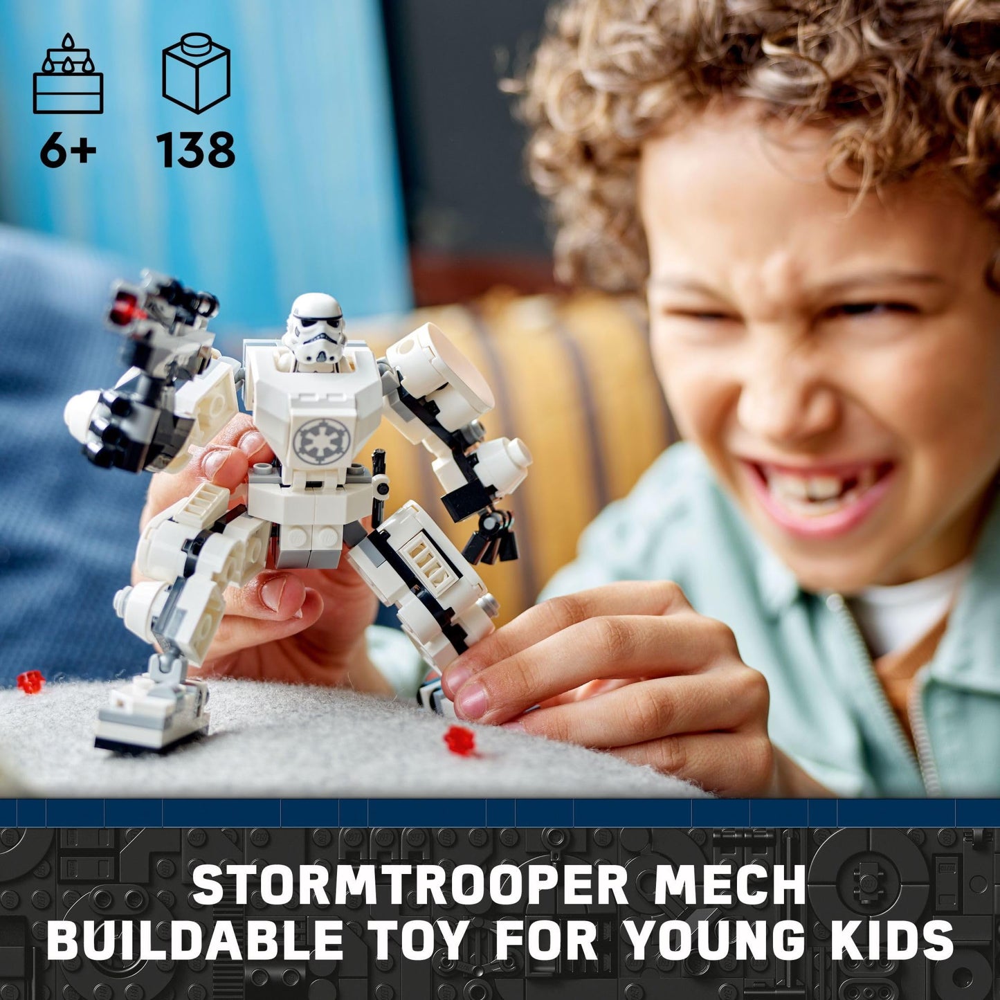 LEGO Star Wars Stormtrooper Mech 75370 – Buildable Action Figure with Cockpit, Blaster & Minifigure, Collectible Star Wars Toy for Kids