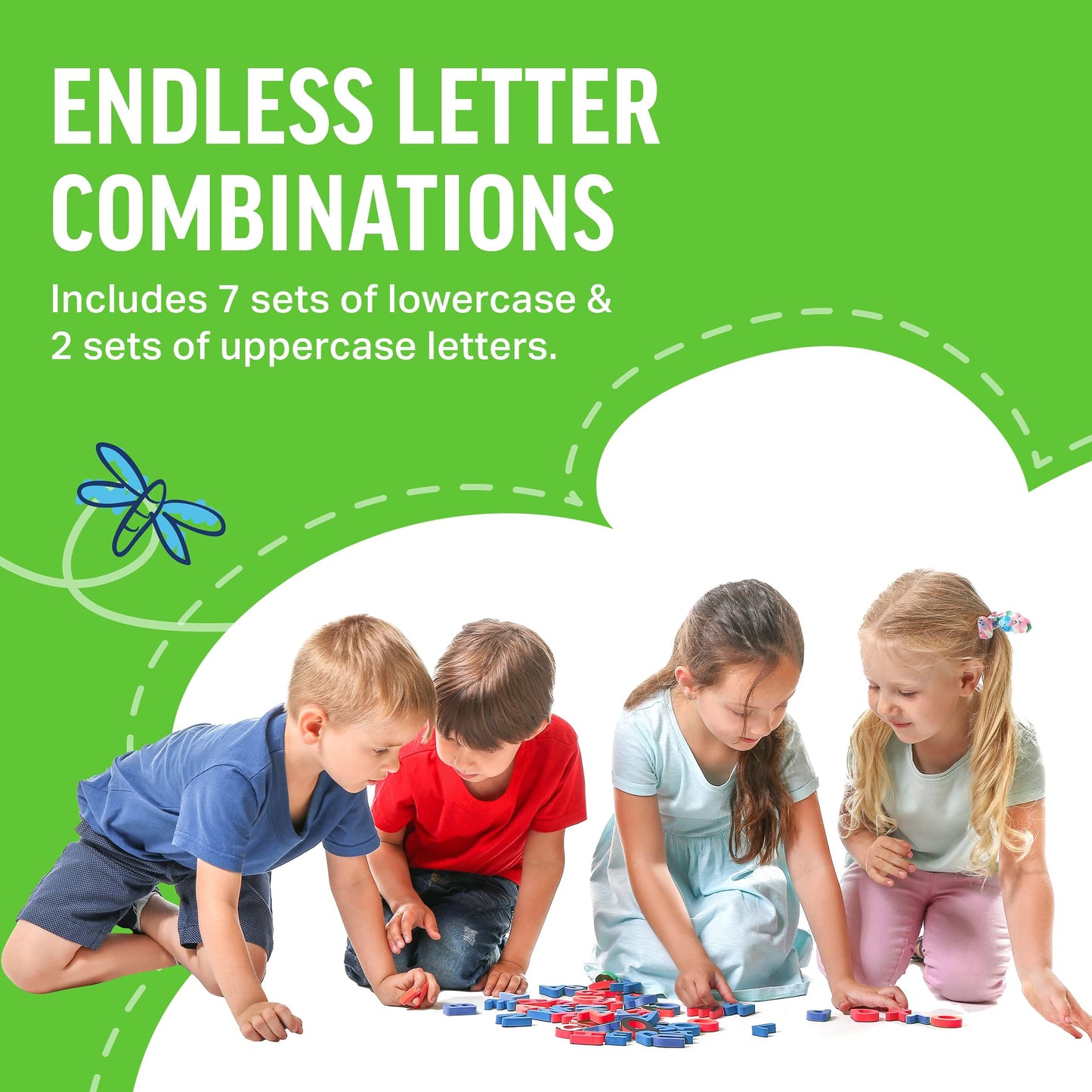 238PCS Magnetic Alphabet Letters – ABC Magnet Set for Toddlers, Educational Spelling Toy for Kids, Strong Letters for Fridge & Whiteboard