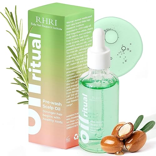 Vegan Pre-Shampoo Scalp Treatment Oil - Rosemary Hair Oil for Growth, Hair Loss, Split Ends, Thinning, and Dry Damaged Hair