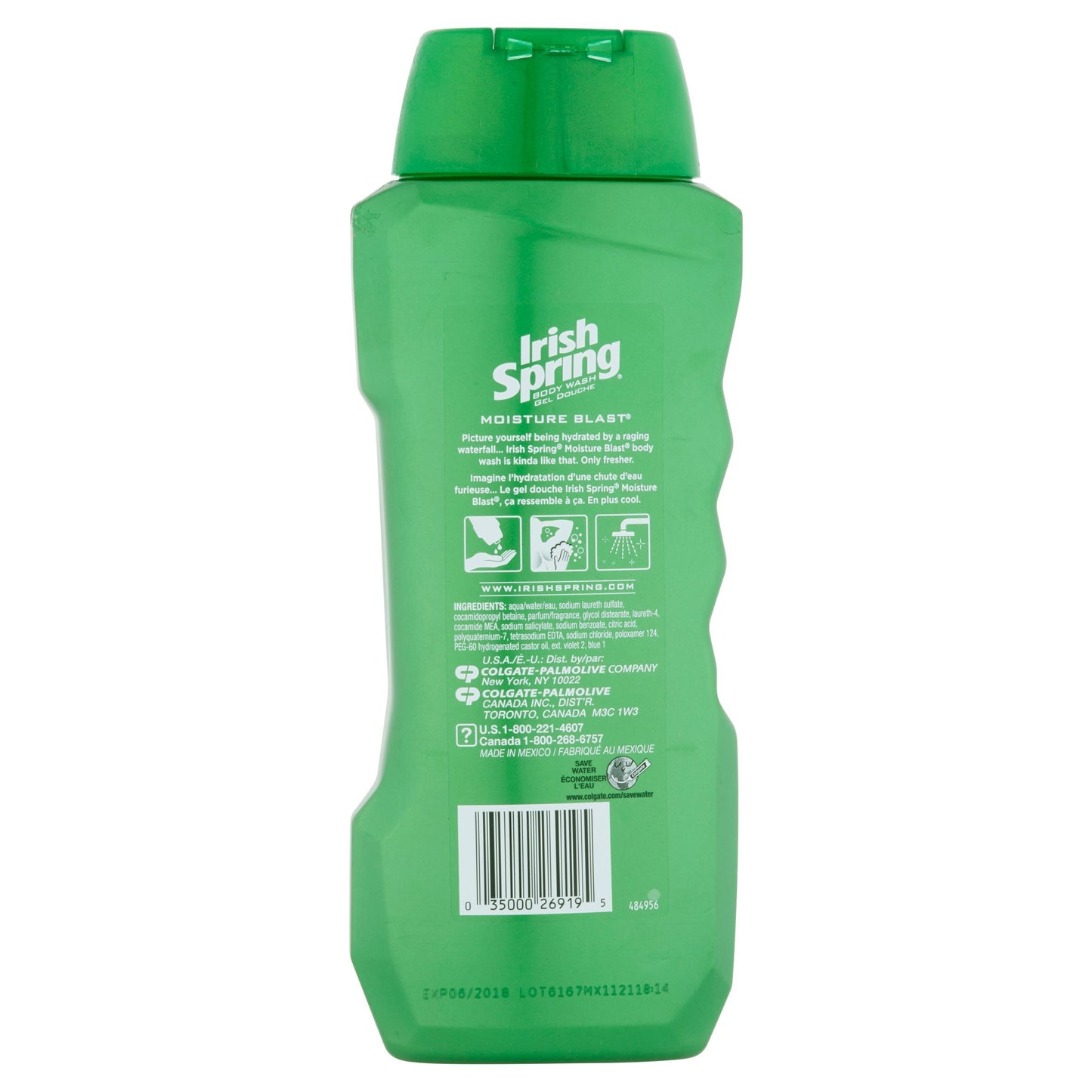 Irish Spring Body Wash, Moisture Blast 18 Fl Oz ,Pack of 2 Beauty & Personal Care Irish Spring