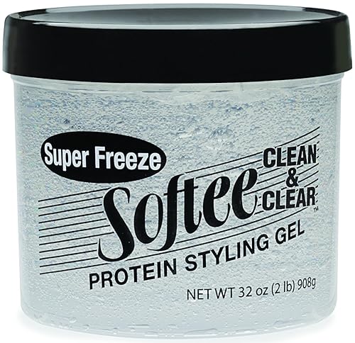 Softee Clean Clear Super Freeze Protein Styling Gel, 32 Oz