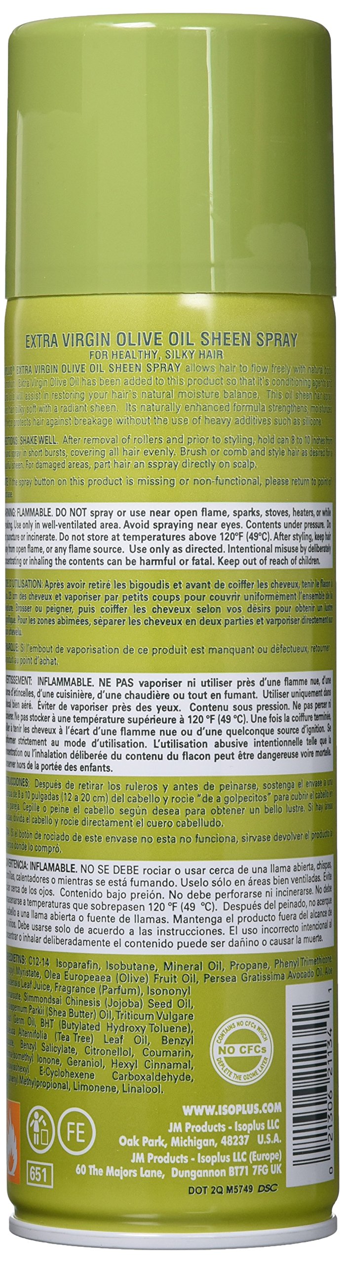 Isoplus Extra Virgin Olive Oil Sheen Aerosol 11 Oz