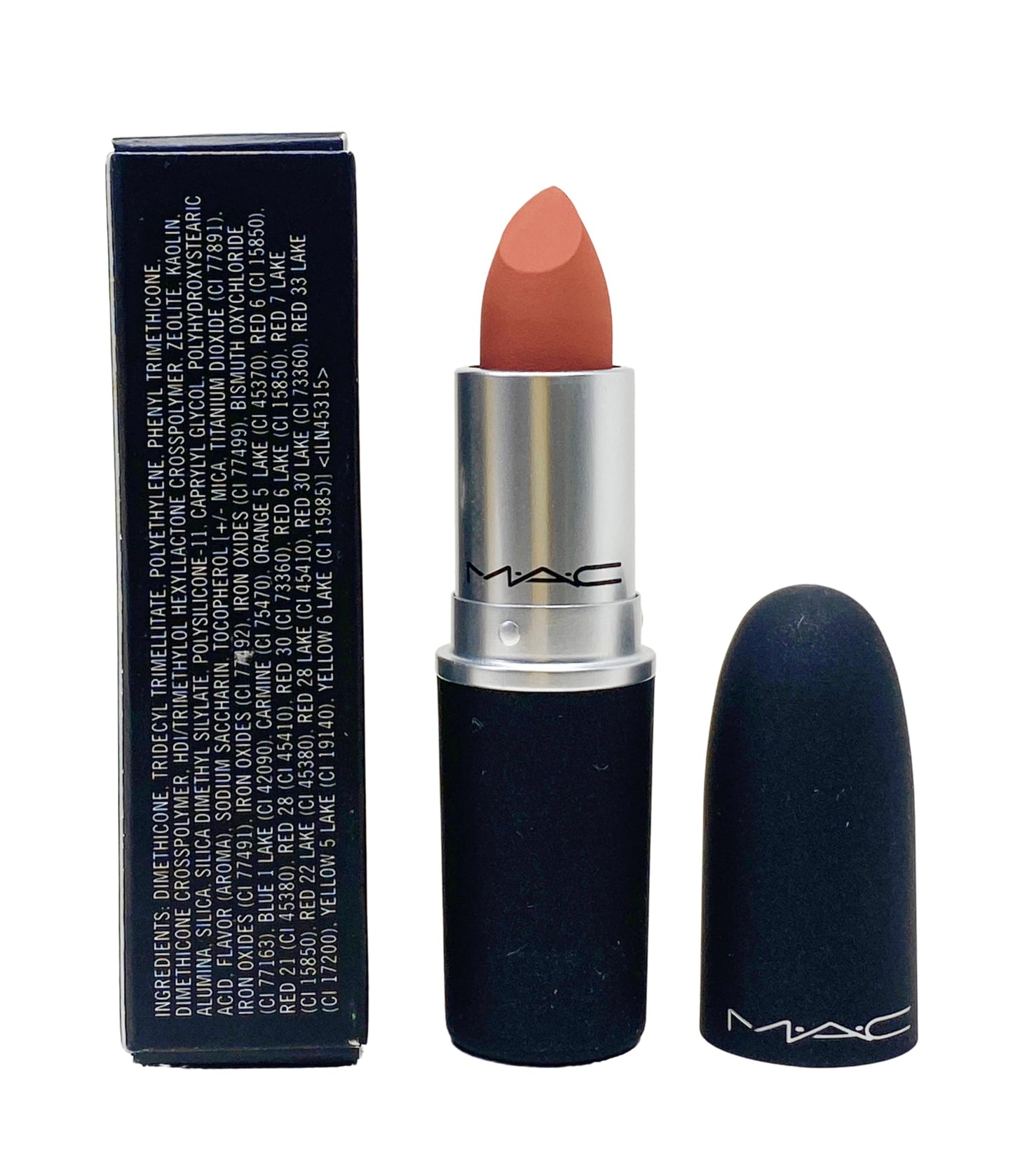 MAC Cosmetics Powder Kiss Lipstick - 314 Mull It Over (Dirty peach) .10 Oz / 3g