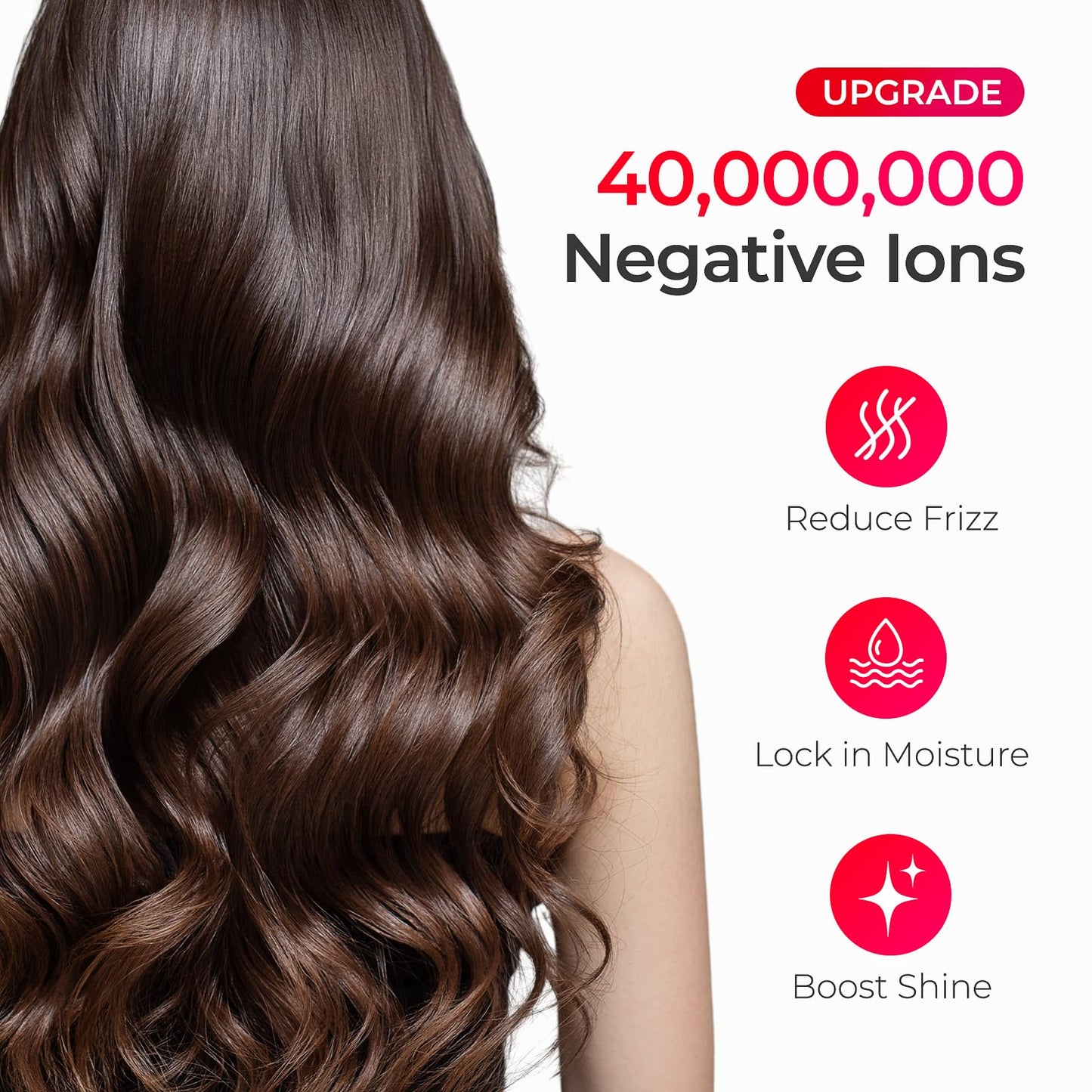 Rotating Automatic Curling Iron -TYMO ROTA Curling Wand for Beach Waves, Long Barrel Ceramic Coating Hair Curler for Women, 40 Million Ionic, 5 Temps