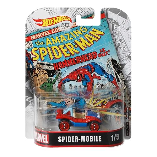 Hot Wheels Spider-Mobile Vehicle, 1:64 Scale