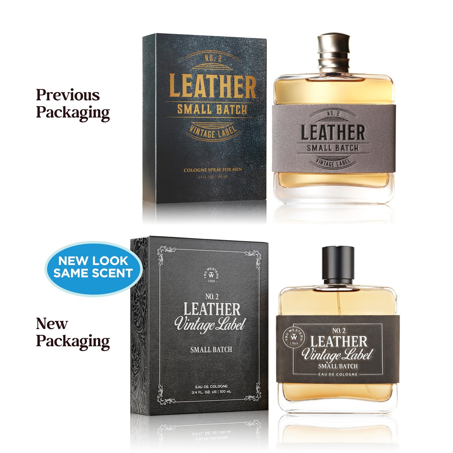 Tru Western Leather #2 Small Batch Men's Cologne, 3.4 fl oz (100 ml) - Confident, Sexy, Modern Beauty & Personal Care Tru Fragrance Beauty