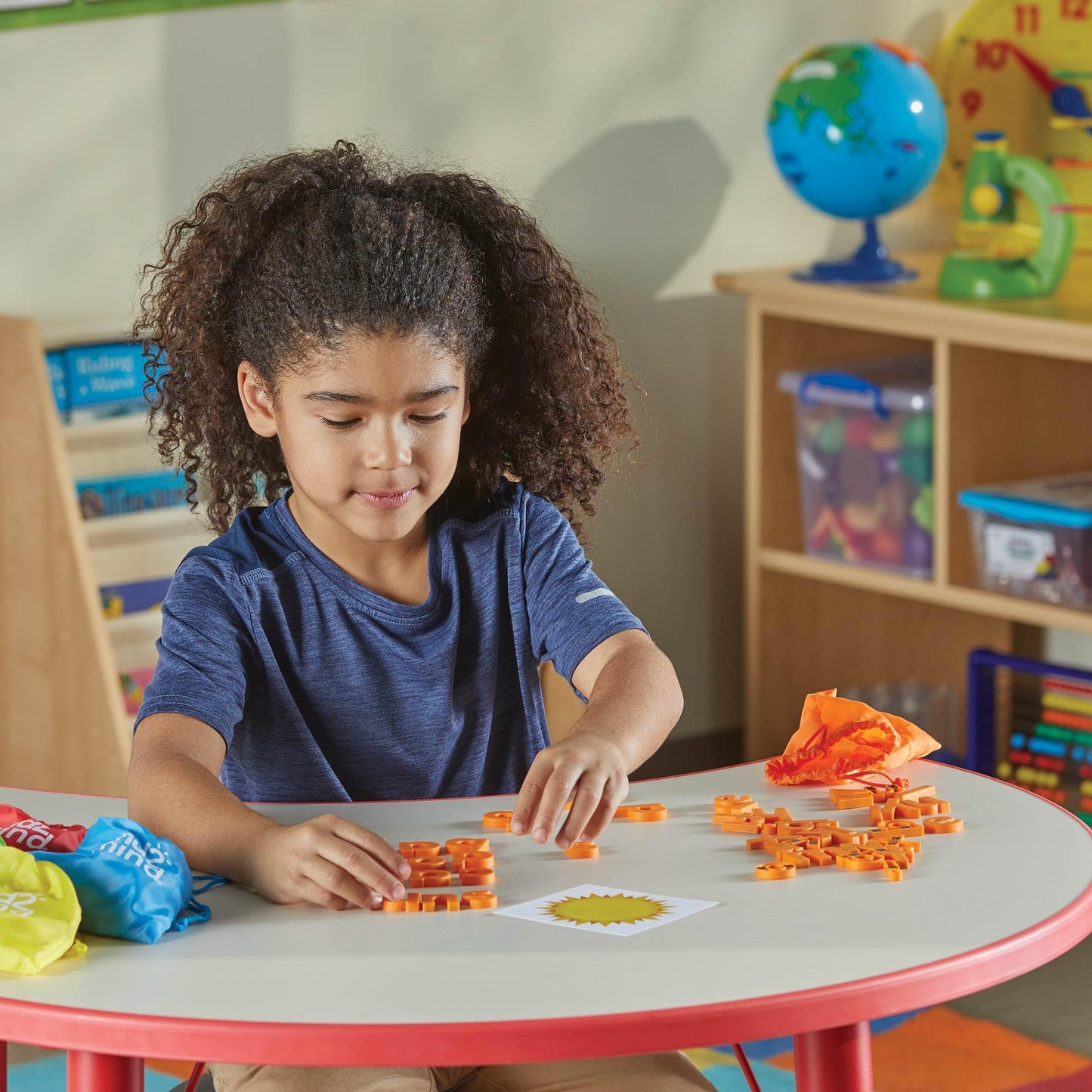 hand2mind Rainbow Lowercase Magnetic Letters – Set of 6 Plastic Alphabet Magnets for Kids, Classroom, Kindergarten Word Building & Learning