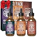 Viking Revolution Beard Oil for Men 3 Pack - Natural Mens Beard Oil Variety Set - Sandalwood, Pine and Cedar, Clary Sage Scents - Beard Conditioning