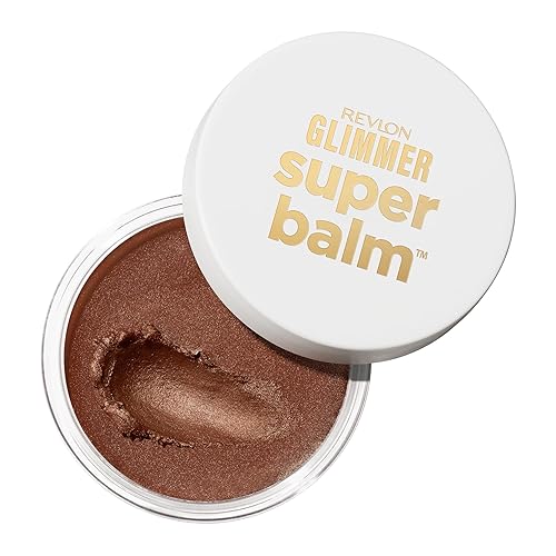 Revlon Glimmer Super Balm, Multi-Use Glow Face Makeup, Cream Bronzer, Highlighter, & Blush, 006 Bronze Noir, 0.06 oz