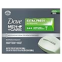 DOVE MEN + CARE 3 in 1 Bar Cleanser for Body, Face, and Shaving Extra Fresh Body and Facial Cleanser More Moisturizing Than Bar Soap to Clean