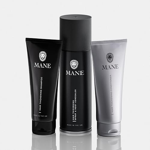 Mane Hair Thickener 200 ml with a Shampoo and Conditioner (Silver)