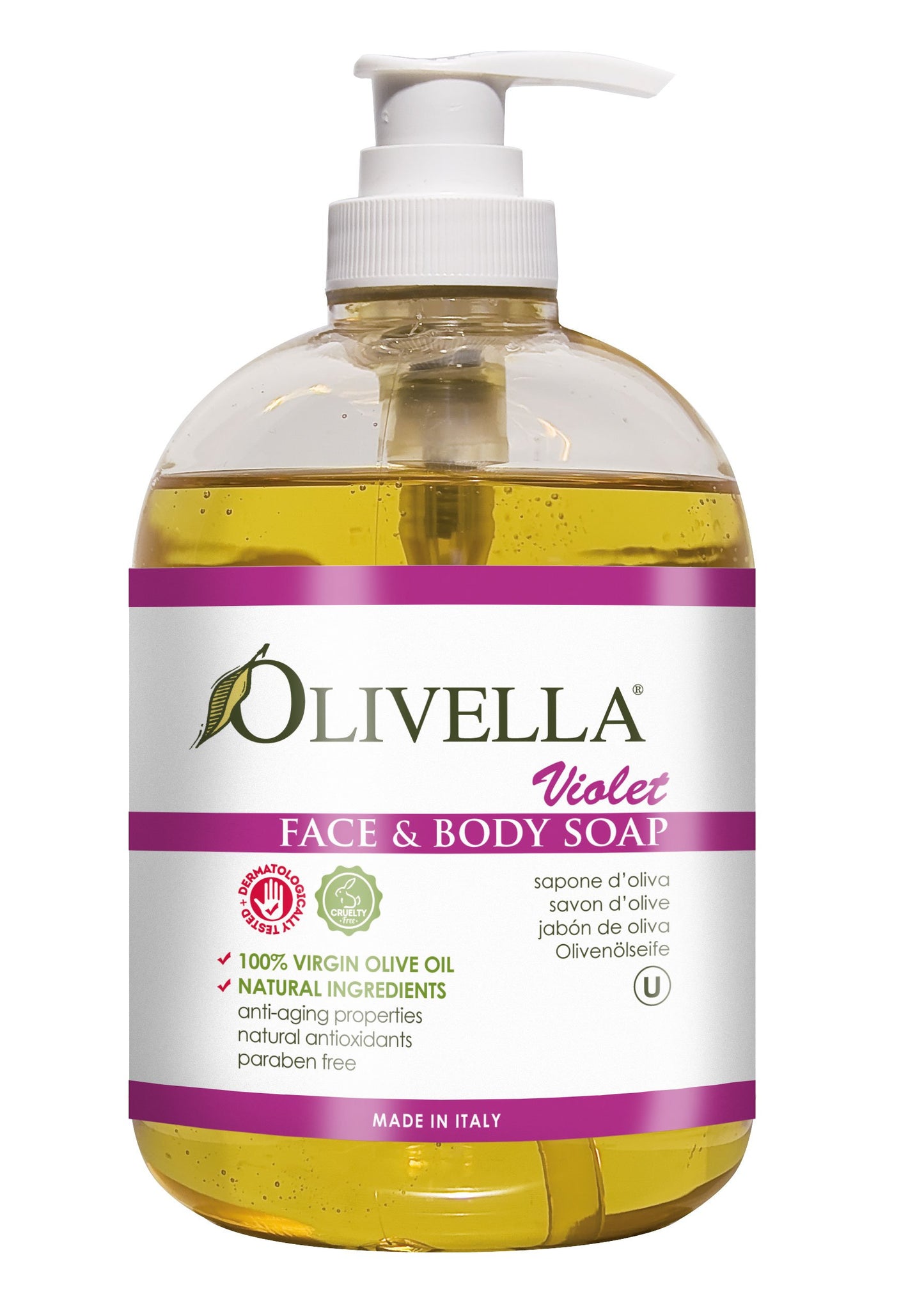 OLIVELLA Liquid Soap, Violet, 16.9 Fluid Ounce Beauty & Personal Care Olivella