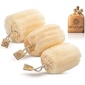 Almooni Egyptian Loofah Exfoliating Body Scrubber, Natural Real Egyptian Shower Loofah Sponge Body Scrubber for Women and Men, for Body and Face That