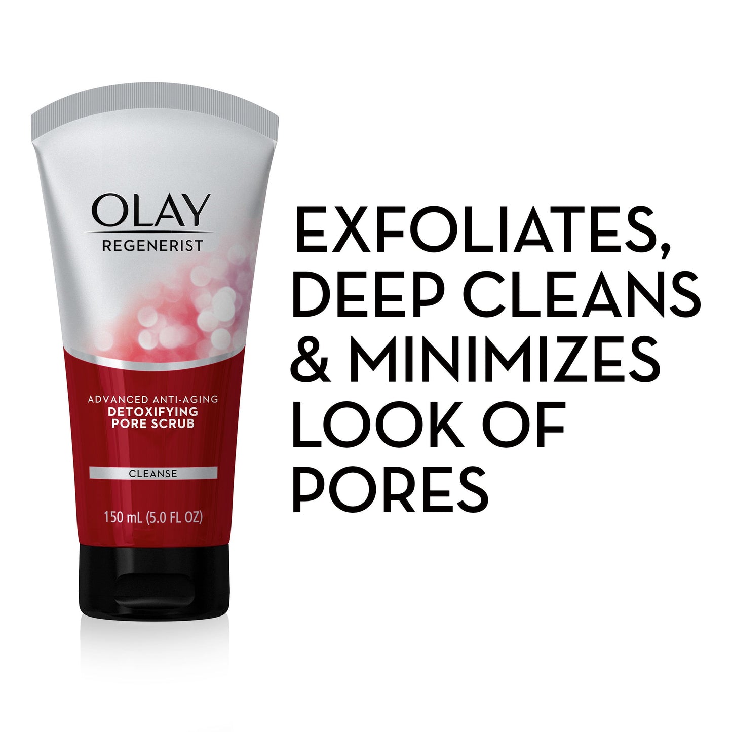 Facial Cleanser by Olay Regenerist Detoxifying Pore Scrub Cleanser, 5 Fluid Ounce Packaging may Vary