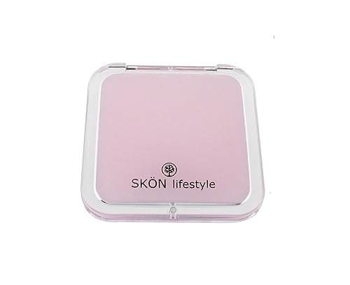 SKÖN lifestyle - Missy 10X/1X Personal Compact Glass Mirror - Strong 10X magnification and traditional 1X mirror, Full 180 degree opening, Effortless