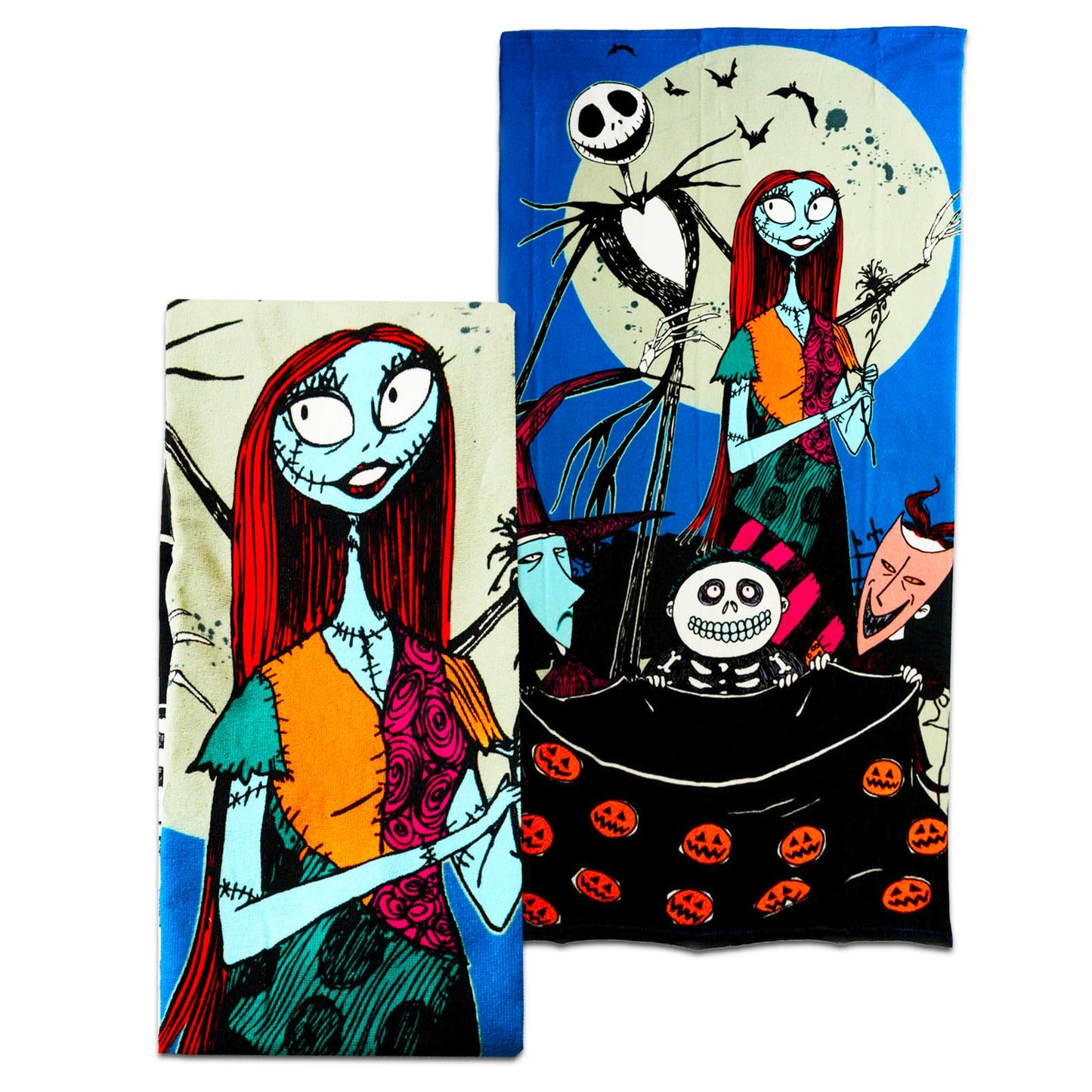 Nightmare Before Christmas Bath Towel Set - Bundle with 27" x 54" Jack Skellington Microfiber Pool Towel Plus Stickers, More | Jack Skellington Beach…