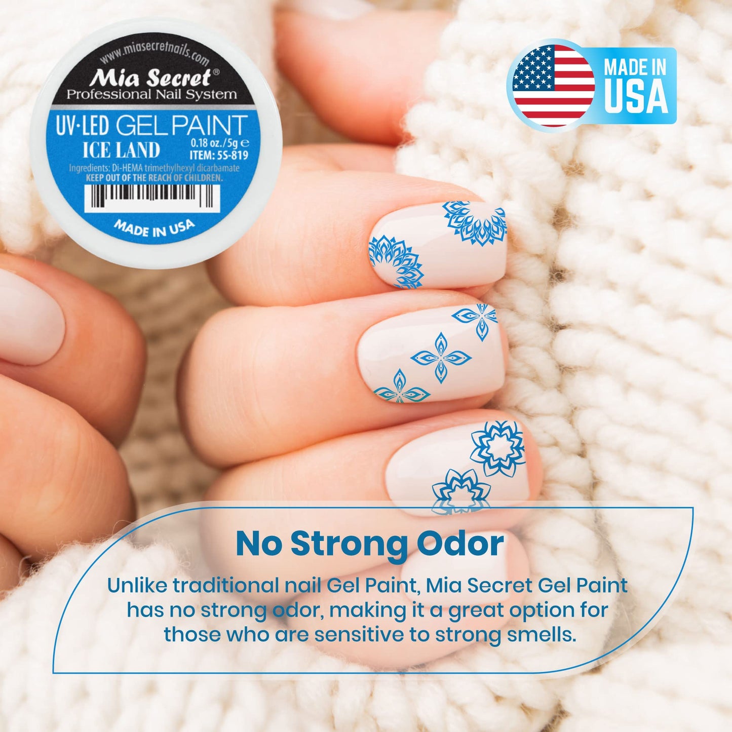Mia Secret Professional Nail System UV/LED Gel Paint - 5 grams (Iceland) Beauty & Personal Care Mia Secret