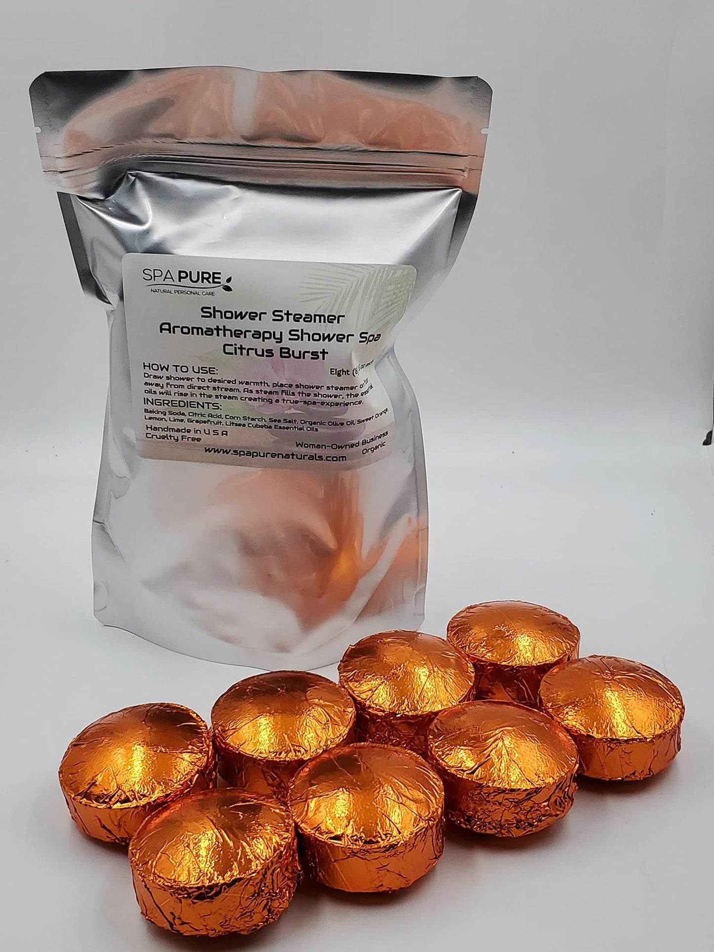 Spa Pure CITRUS Burst Aromatherapy: Shower Bomb Aromatherapy With 100% Natural/Organic Essential Oils - Transform Your Shower - Transform Your Mood…