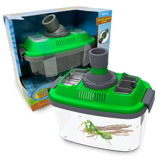Nature Bound 2-in-1 Habitat with Microscope for Insects and Other Critters, Includes Lid and Removable Portable Microscope