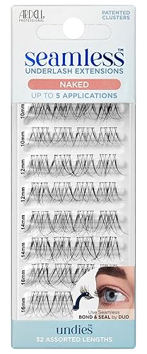 Ardell Seamless Naked Underlash Extensions - Refill Pack, Natural Lash Clusters, DIY Cluster Eyelash Extensions, Natural Eyelash Clusters, Individual…