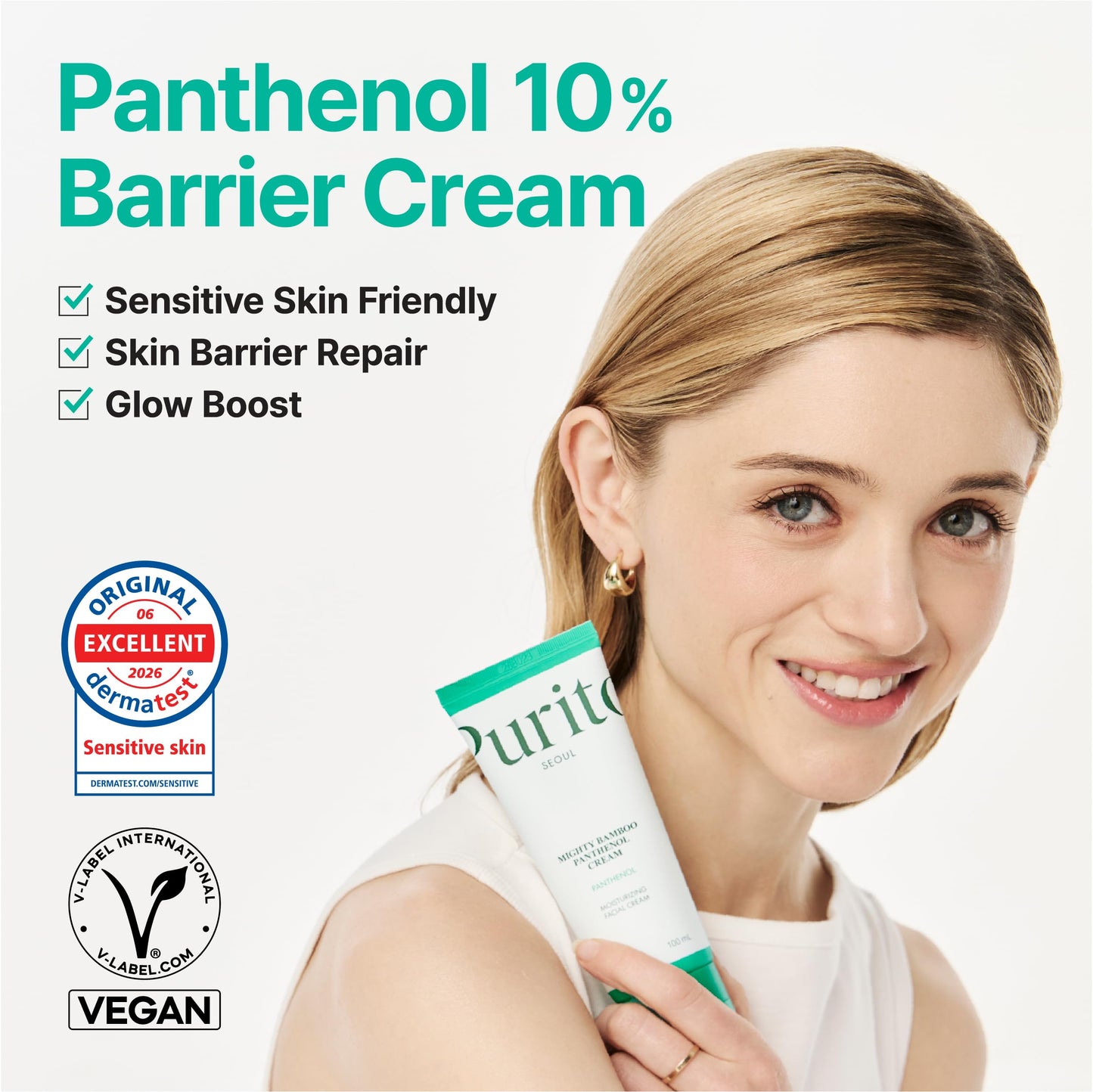 PURITO Panthenol 10% Barrier Cream | Face Moisturizer for Skin Barrier Repair | All skin types, sensitive and blemish-prone skin | Non-Comedogenic Beauty and Personal Care PURITO