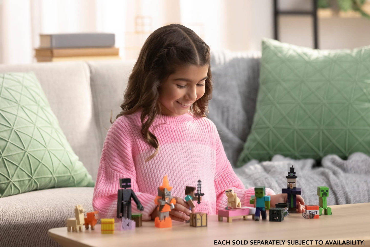 Mattel Minecraft Action Figure & Accessories 2-Pack with Enderman in 3.25-inch Scale, Collectible Toy Set