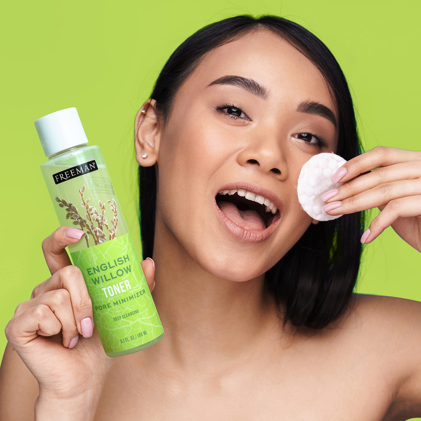 Freeman Exotic Blends Deep Cleansing English Willow Toner, Removes Makeup, Dirt, & Impurities, Clarifying Facial Toner, Pore-Minimizing, Hydrating