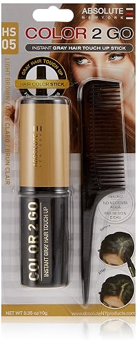 Nicka K Color 2 Go Instant Gray Hair Touch Up 0.53 Oz"Free Starry Lipgloss 10 Ml" (HS 05 Light Brown)