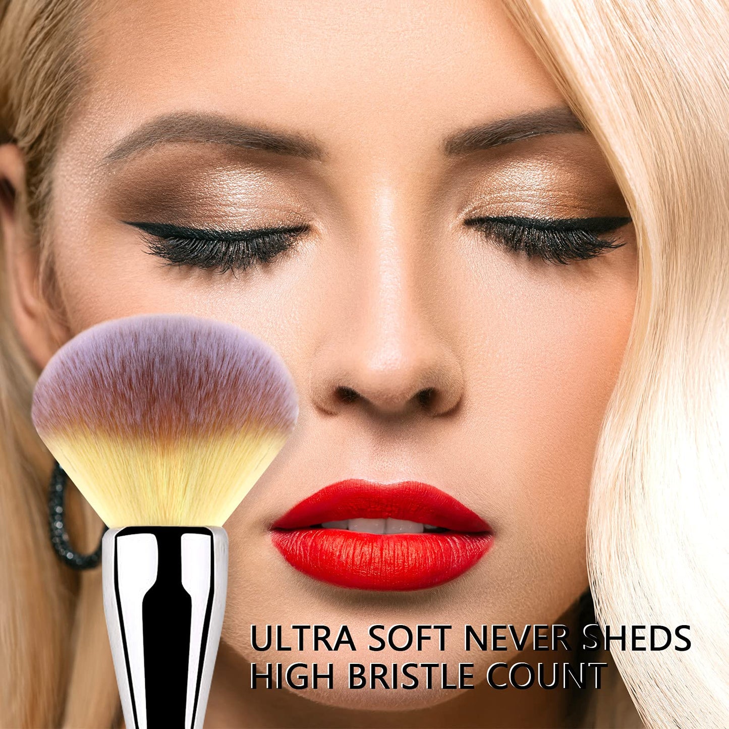 Foundation Brush,Daubigny Large Powder Brush Flat Arched Premium Durable Kabuki Makeup Brush Perfect For Blending Liquid,Cream and Flawless
