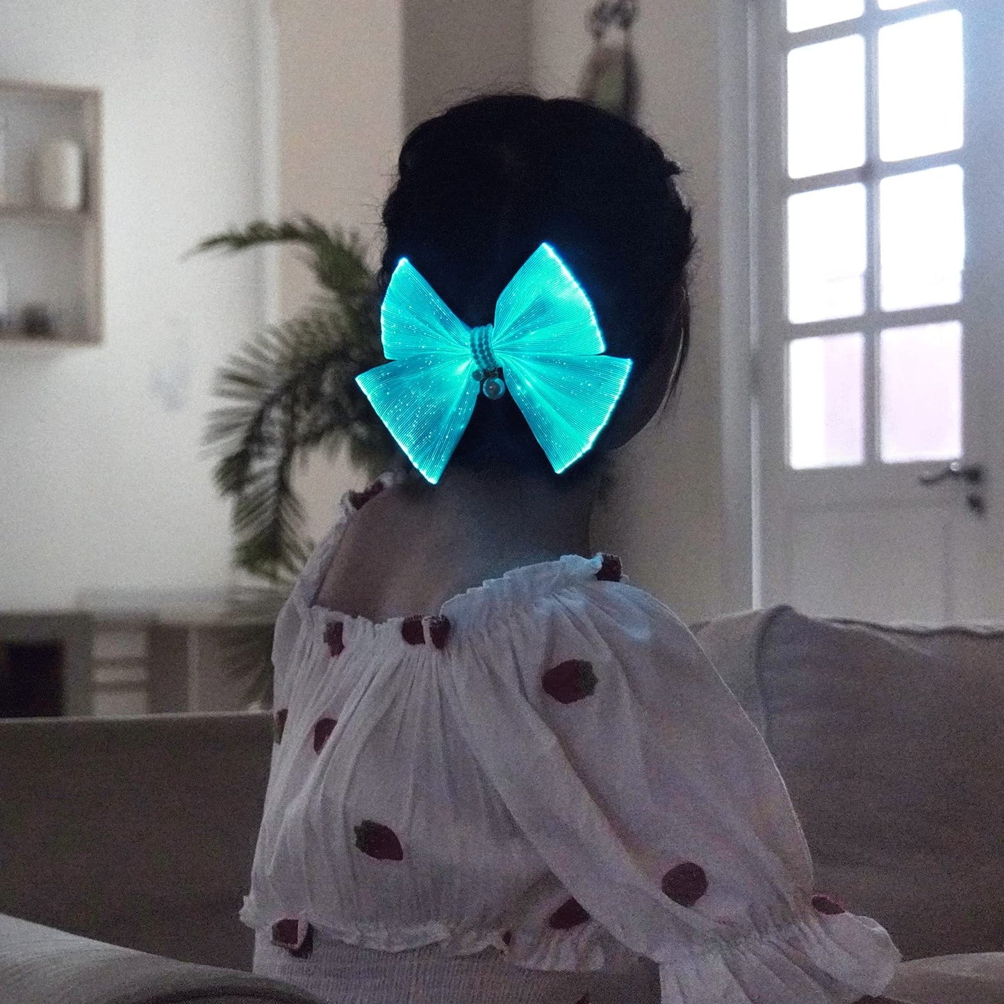 Lumisonata LED Light-Up Handmade Jumbo Bow-Knot Hair Clips - Satin Alligator Barrettes and Accessories for Women