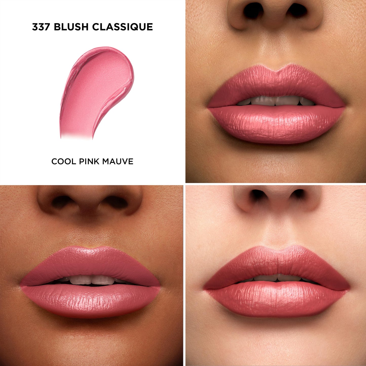 Lancôme L'Absolu Rouge Hydrating Cream Lipstick - Smudge-Resistant & Luminous Finish - Up To 18HR Comfort - 337 Blush Classique Beauty and Personal Care Lancôme