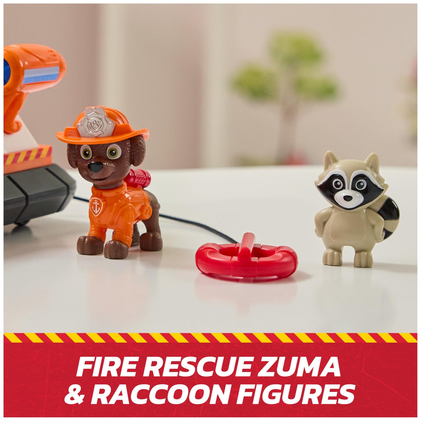 Paw Patrol Fire Rescue: Zuma Rescue Fire Boat with Action Figure, Launching Lifesaver, Raccoon & Toy Boat, Kids Toys for Boys & Girls Ages 3 and Up