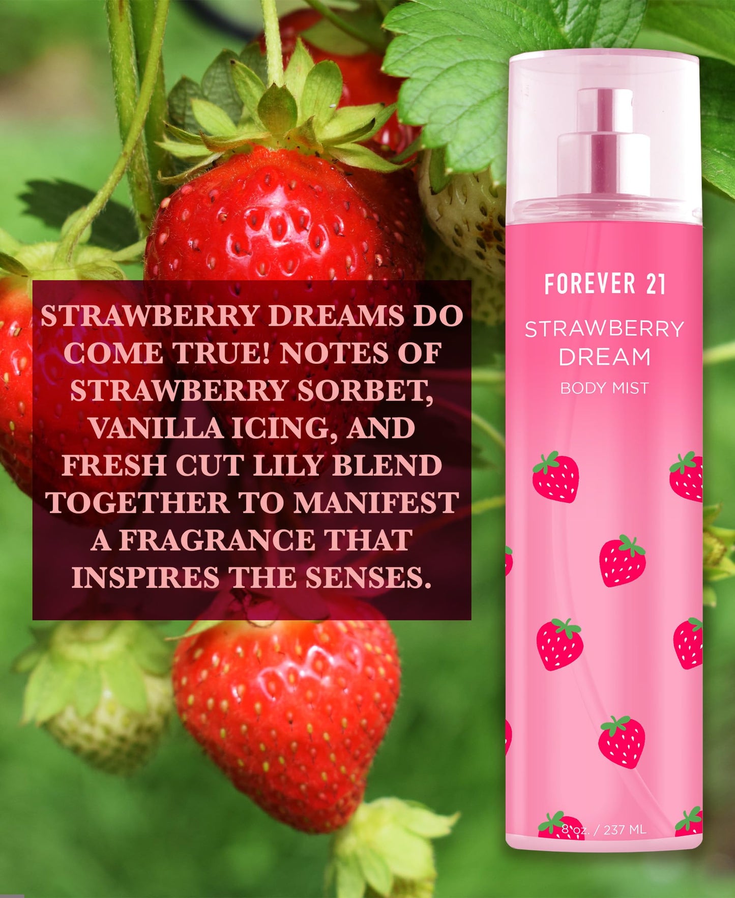 Strawberry Dream Body Mist, 8 fl. oz., by Forever 21